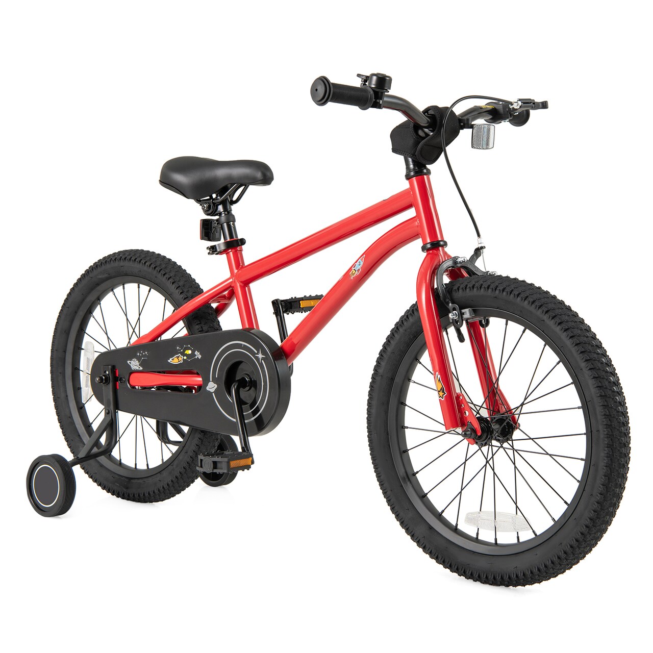Red High Carbon Steel Kids Bike with Dual Brakes and Reflectors